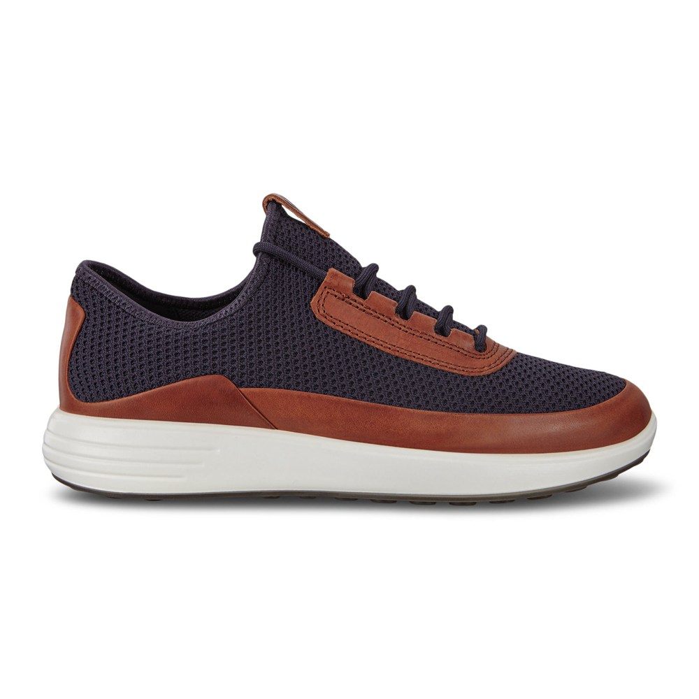 Tenis Hombre - ECCO Soft 7 Runner Meshs - Azul Marino/Marrom - TMW079258